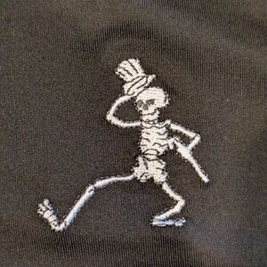 NWOT Grateful Dead x Section 119 Polo XXL Black Dancing Skeleton Shirt
